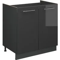 Vicco Unterschrank Fame-Line, Anthrazit Hochglanz/Anthrazit, 80 cm ohne Arbeitsplatte (1-St)