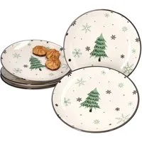 MamboCat Frühstücksteller 6er Set Kuchenteller Weihnachtsbaum 19cm - 23105706
