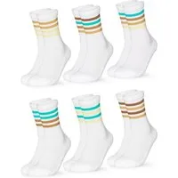 OCCULTO Tennissocken Herren Retro Tennissocken 6er Pack (Modell: Roger) (6-Paar)