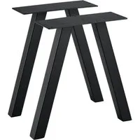 en.casa Untergestell, 2x Tischgestell Tischbeine »Makers« 40x12x40 schwarz