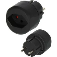 Brennenstuhl Reisestecker CH auf Schuko (CH) Reiseadapter Typ F (Schuko)