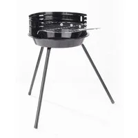 LANDMANN Holzkohlegrill Mobiler Holzkohle Rundgrill BBQ Grill, Ø 30 cm mit Windschutz Ideal für 2 bis 3 Personen