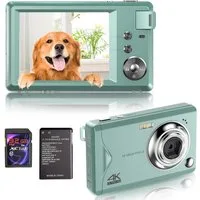 Fine Life Pro Kompaktkamera (48 MP, 16x Digitalzoom, Elektronischer Bildstabilisator, 4K HD 1080P Fotokam)