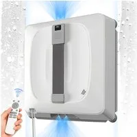 Grenintol Fensterputzroboter Automatischer Fensterputzroboter 8000PA,Fenstersauger mit Water Tank, (Standard-Set, Fensterreinigungsroboter-Set mit Zubehör (inkl. 4x Mikrofasertücher) Fensterreiniger mit 4 Sprühdüsen,innov.Sprühsystem & Lasersensoren