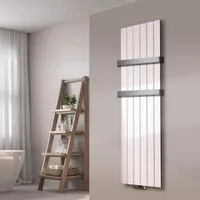 Szagato Badheizkörper BADHEIZKÖRPER Design Peking 3 180x47cm 1118 Watt weiß (2 Halter 50mm), 5 Jahre Garantie, Made in Germany