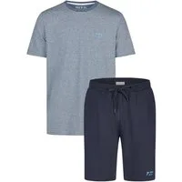 Phil & Co. Shorty Easy Sleep (Set, 2 tlg., 2-teilig) Herren Pyjama kurz Shorty Baumwolle Kurzarm Eingriffstaschen