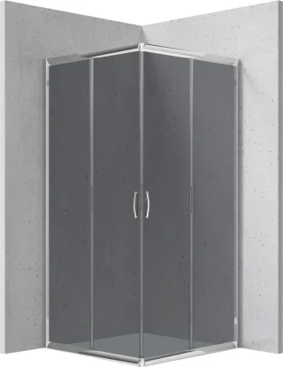 Neuesbad Quadratische Duschkabine, Grauglas, 80 cm NB1DEKYC442K1