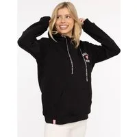 Zwillingsherz Hoodie "Wild at heart" Leo Kapuze und Stickerei, bedruckter Kordelzug, gestrickte Bündchen