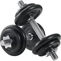 SONGMICS Kurzhantel Hanteln, Hantelset aus Gusseisen, verstellbar, für Workout, Fitnesstraining, Gewichtheben für Zuhause, Fitnessstudio