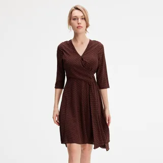 Überkreuzt drapiertes seitliches Skaterkleid