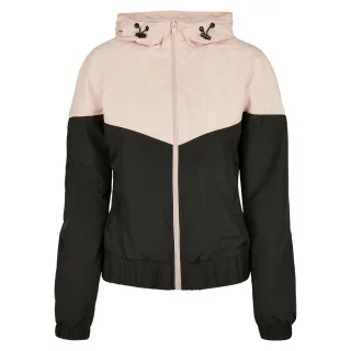 Urban Classics - "Arrow" Windjacke für Damen (Hellrosa/Schwarz)