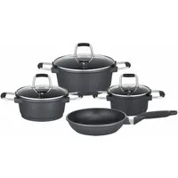 GSW Topf-Set Scala, Aluminiumguss (Set, 7-tlg), Kochtopf-Set aus robustem Aluminium-Guss mit Antihaft-Versiegelung