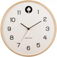 Karlsson Uhr Wanduhr Natural Cuckoo Birch Wood White