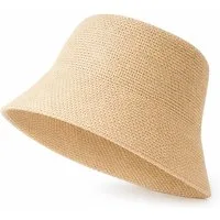 ZUKUNFTSENKEL Fischerhut aus Papierstroh – Leichter Sommerhut mit breiter Krempe (Sonnenschutz, Damen, Herren) Anglerhut Bucket Hat
