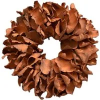 Couronne Dekokranz Kranz Deko Hängekranz Braun Rostfarben Klein Natürlich 25 cm, Naturmaterialien in Handarbeit gefertigt
