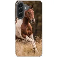 MuchoWow Handyhülle für Samsung Galaxy A57 Pferd - Braun - Gras, Smartphone-Bumper, Print, Handy Schutzhülle Dünn
