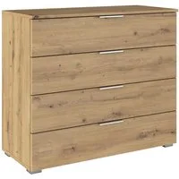 OTTO home Schubkastenkommode Sideboard Schubladenkommode AGORDO mit Dekor- oder Hochglanzfront (in zwei Griff-Farben, Breite 80 cm), vier große und geräumige Schubladen mit viel Stauraum MADE IN GERMANY