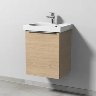 Sanipa 3way Waschtischunterbau zu Geberit Acanto Waschtisch mit 1 Tür, Eiche-Nordic UM41348