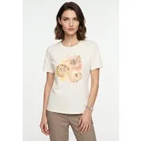 Marc Cain T-Shirt Blazing Sun Premium Damenmode mit modischem Muschelprint