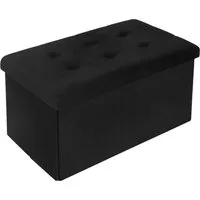 Woltu Sitzhocker (1 St), mit Stauraum, Sitzbank faltbar, aus Samt, 76x37,5x38 cm