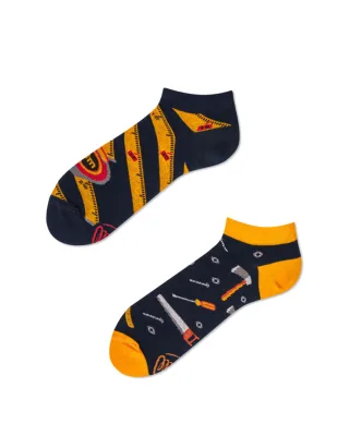 many mornings - Socken - Handwerker gelb/blau - Gr. - 38
