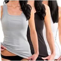 HERMKO Unterhemd 1325 (Pack, 3er) 100 % Bio-Baumwolle Longshirt Tank Top Basic Übergrößen