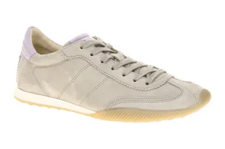 Gabor 83.180.11 Damen Retro Sneaker hellgrau/lila Echtleder Fu?bett - Gummisohle