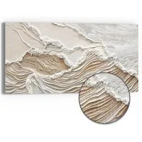 DEQORI Leinwandbild 'Sandwellenzauber', 'Sandwellenzauber', Hybrid Leinwand Bild Wandbild flach modern