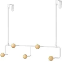 Umbra Türgarderobe Estique, mit 5 Haken, ohne Bohren, Weiß