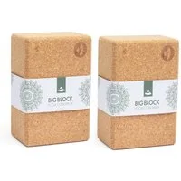 bodhi Yogablock Yoga Kork Brick XXL, BIG BLOCK Set (2 Stück)