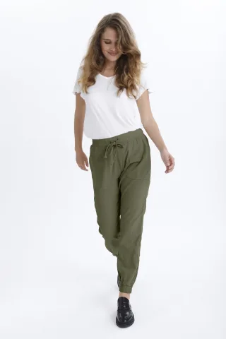 Pants Suiting Relaxed fit Grape Leaf green