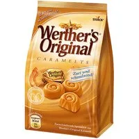 Werther's Süßigkeit, Werthers Original Caramelts zart schmelzendes Karamell Konfekt 153g