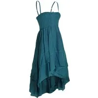 Vishes Sommerkleid 2in1 Kleid-Rock Damen Sommer-Kleid Spagetti-Träger Hippie-Rock Elfen, Casual Style