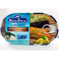 Rügen Fisch Fischkonserve, Rügen Fisch Bücklingsfilets in Rapsöl und eigenem Saft geräuchert 190g