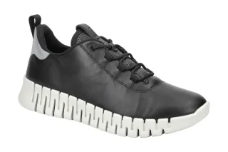 Ecco 218203 GRUUV Damen Sneaker Schwarz mit reflektierender Fersenkappe