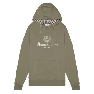 Aquascutum Active - Kapuzenpullover Mit Großem Logo In Armeegrün
