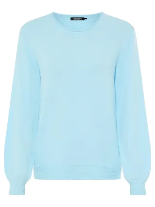 Olsen - Pullover Long Sleeves satin blue mel. - Gr. - 36