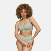 cfab (creamy fabrics) Bügelloser BH Comfort Push-Up BH-Sage Green-L (1-tlg)