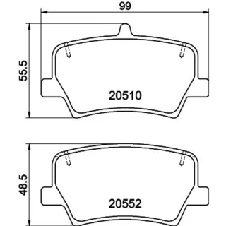 Hella Bremsbel?ge hinten LYNK & CO 01 Volvo Xc40