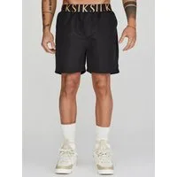 Siksilk Badeshorts SikSilk Herren Schwarze Badeshorts