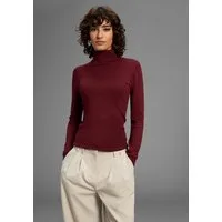 Laura Scott Rollkragenpullover Feinstrick in figurbetonter Longform