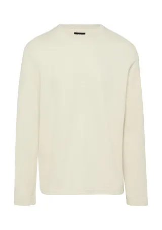 Q/S designed by - Langarmshirt aus Struktur-Jersey beige - Gr. - XXL