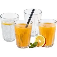 APS Gläser-Set, 4-tlg., Tritan, 4er-SET Mehrwegbecher, bruchsichere Tritan Gläser 150ml, Kristallklar