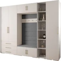 ABIKS MÖBEL Kompaktgarderobe INOVA 3 SATZ 11 Möbelset, Garderobe mit Kleiderstange und Regalen
