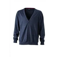 Daiber Cardigan JN 661 Herren V-Neck Cardigan Leichte Strickqualität