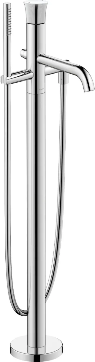 Duravit White Tulip Einhebel-Wannenmischer bodenstehend Chrom Hochglanz 210x269x950 mm - WT525000001 WT5250000010