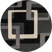 OTTO home Teppich Maxim, 140 Ø, rund, Höhe: 12 mm, Hoch-Tief-Effekt, Kurzflor, 3D-Design, Wohnzimmer, Esszimmer