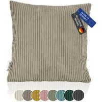 Lycce Dekokissen Kissenbezug aus trendigem Cordstoff (40x40cm), taupe