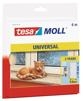 TESA tesamoll UNIVERSAL Schaumstoffdichtband, 15 mm x 6 m