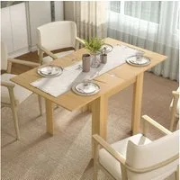 HOMCOM Esstisch Rechteckiger Esszimmertisch Küchentisch für 4–6 Personen (Set, 1-St., 1 Tisch), Klapp- und Ausziehfunktion, Breite 140 cm